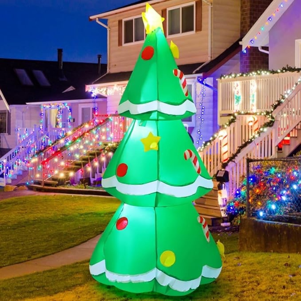 NEW Goosh 5 ft Inflatable Christmas Tree with LED Light Outdoor Decoration